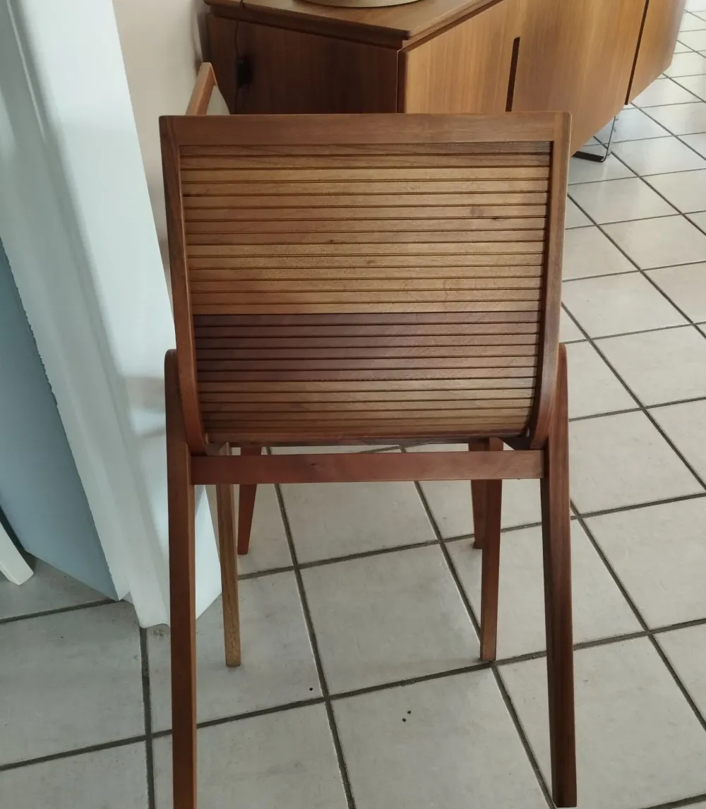 Arte Brotto Sedia in pelle poltroncina Poltroncina in pelle colore fango essenza noce scontata- Sedie