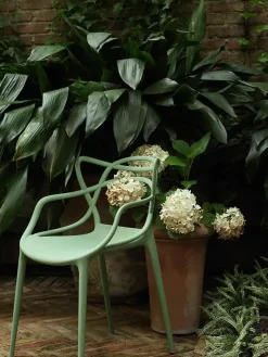 Kartell Sedia in plastica con braccioli Masters in Offerta Outlet- Sedie