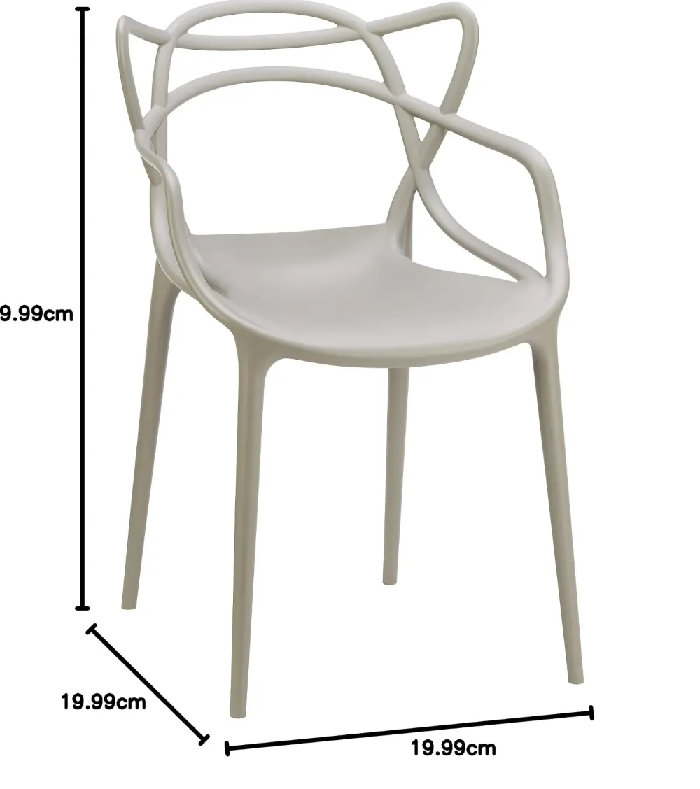 Kartell Sedia in plastica con braccioli Masters in Offerta Outlet- Sedie