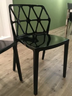 New Sedia in plastica con schienale medio Shadow in Offerta Outlet Sedie