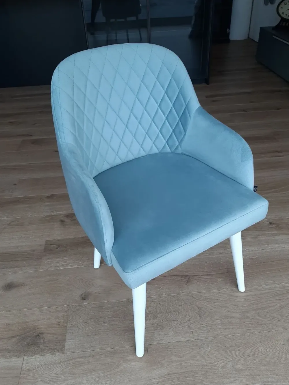 Clearance Sedia in tessuto con braccioli Poltroncina in offerta Sedie