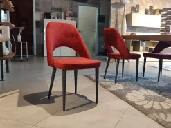 Sedia in tessuto con schienale medio Lilla scontata^Di Lazzaro Clearance