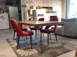 Sedia in tessuto con schienale medio Lilla scontata^Di Lazzaro Clearance