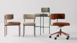 Hot Sedia in tessuto fissa Amelie in Offerta Outlet Sedie