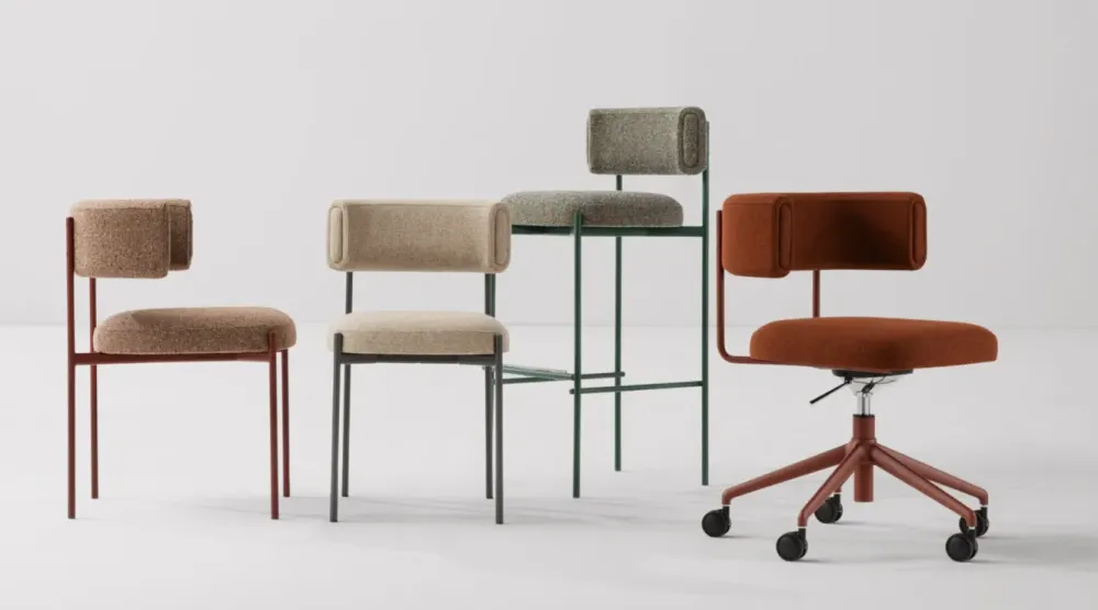 Hot Sedia in tessuto fissa Amelie in Offerta Outlet Sedie