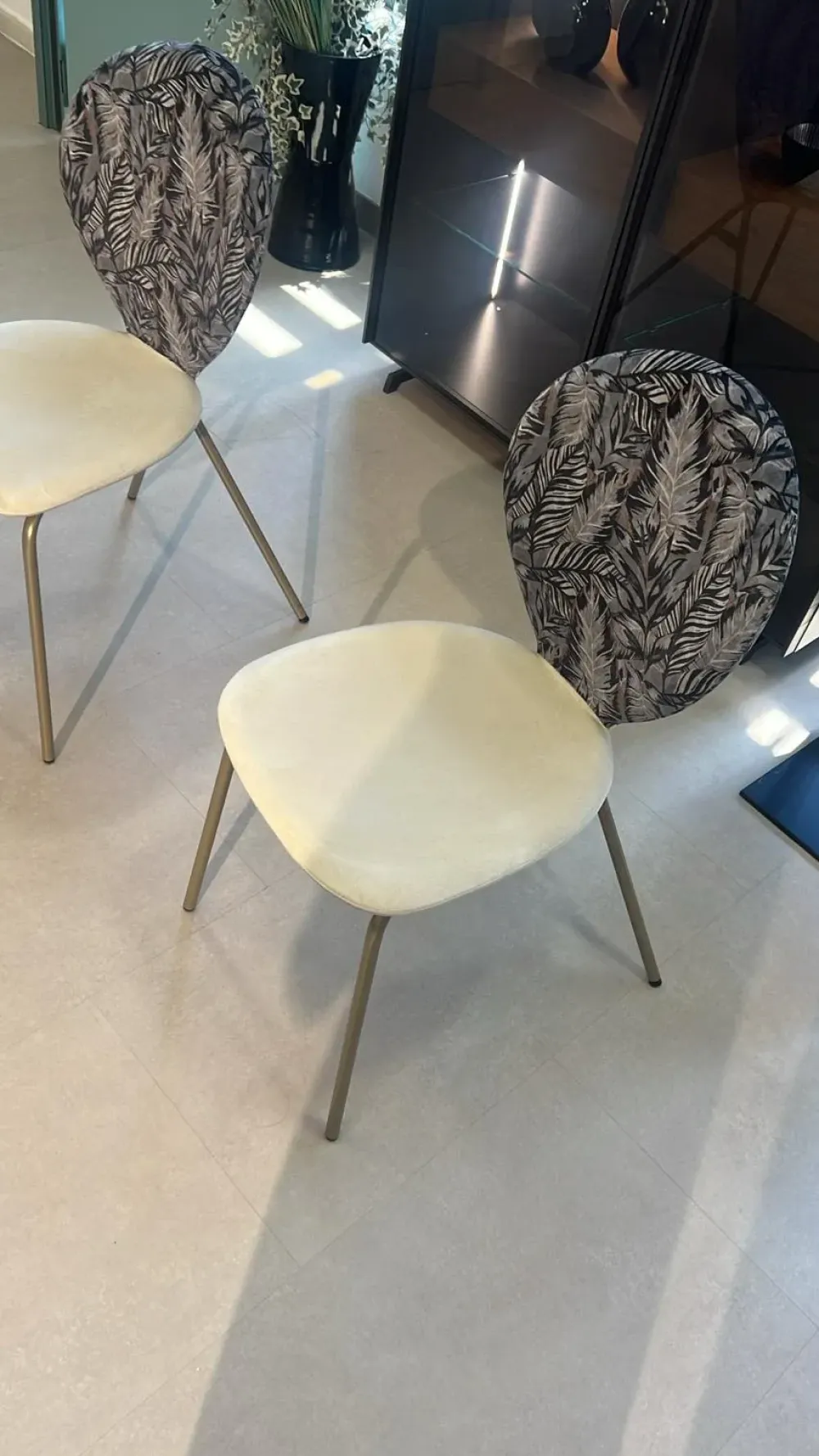 Riflessi Sedia in tessuto modello Perla di- Sedie