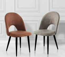 Sedia in tessuto poltroncina Sedia imbottita  in velluto modello nail in Offerta Outlet^Mobilificio Bellutti Hot