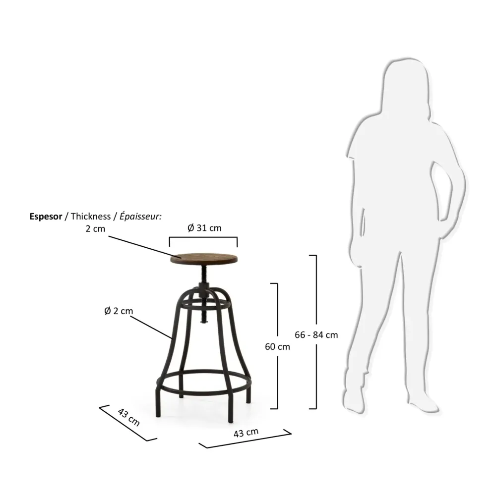 SEDIA Sgabello malibù PREZZI OUTLET^Julia Outlet