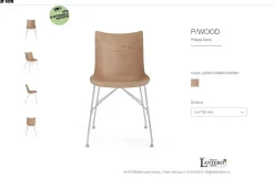Kartell SEDIA P wood set sedie in legno curvato 3d a PREZZO OUTLET- Sedie