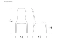 Sedia Lisetta SCONTATA a PREZZI OUTLET^Tonin Casa Clearance