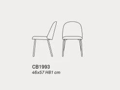 Connubia Sedia modello Tuka con schienale medio di- Sedie