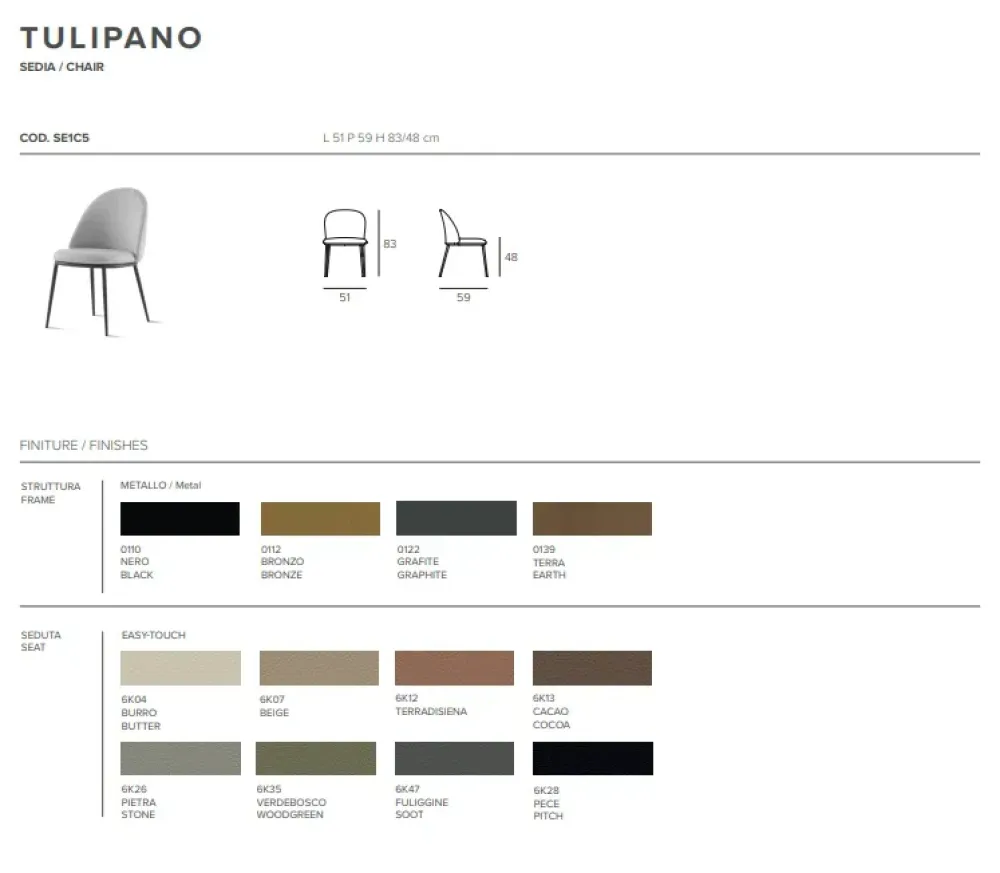 Sedia modello Tulipano di a prezzo riservato^Target Point Sale