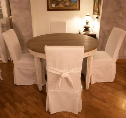 Artigianale Sedia N. 4 sedie con fiocco sfoderabili con un ribasso vantaggioso- Sedie