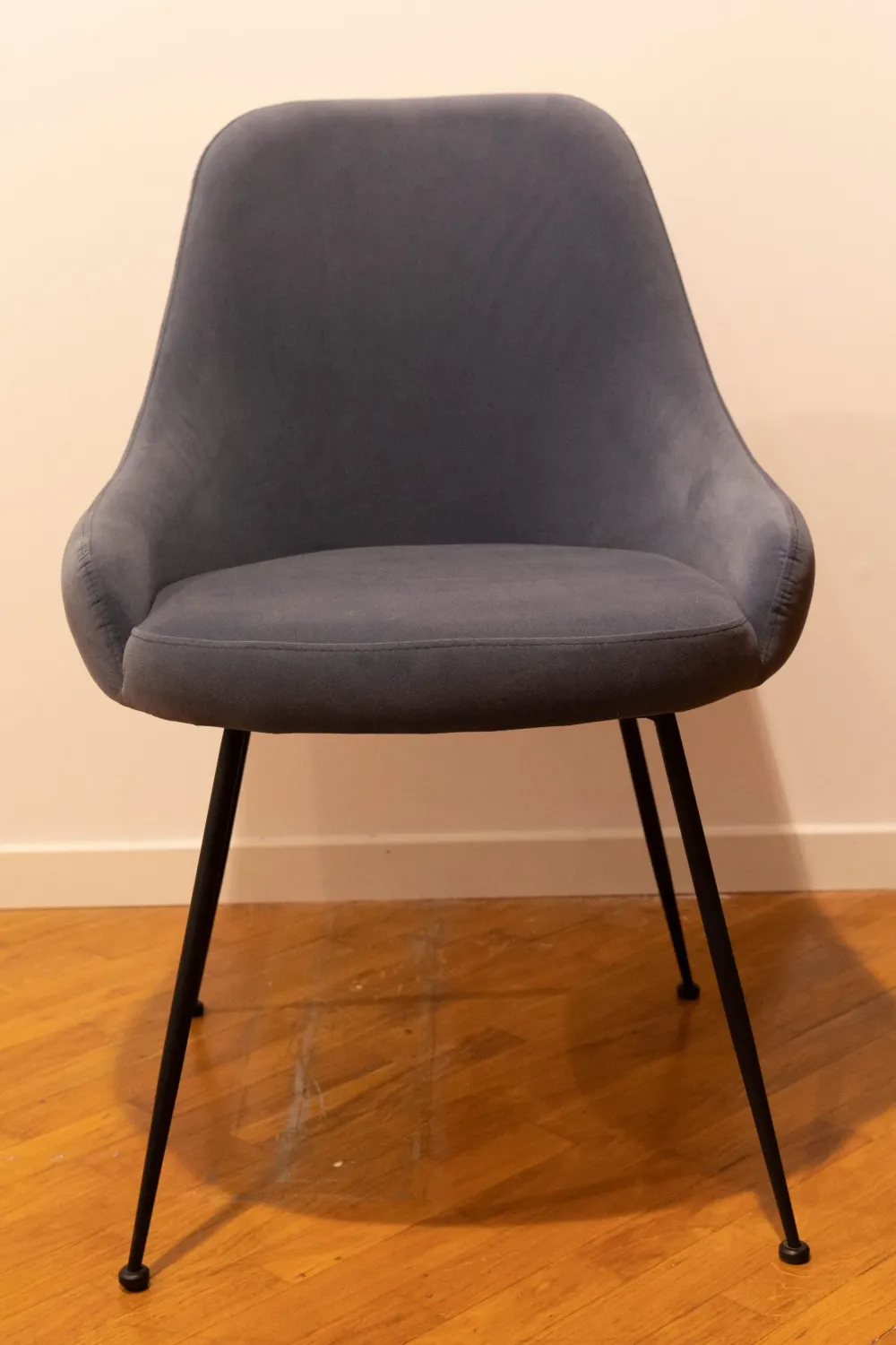 Artigianale Sedia N. 4 sedie in velluto blu con un ribasso vantaggioso- Sedie