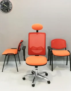 Collezione esclusiva Sedia operativa in altro Operativa ergonomica qtre + 2 sedie attesa  a marchio in offerta- Arredo Ufficio