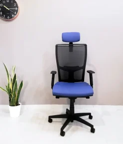 Clearance Sedia operativa in ecopelle Ciak rete con poggiatesta con forte sconto Arredo Ufficio