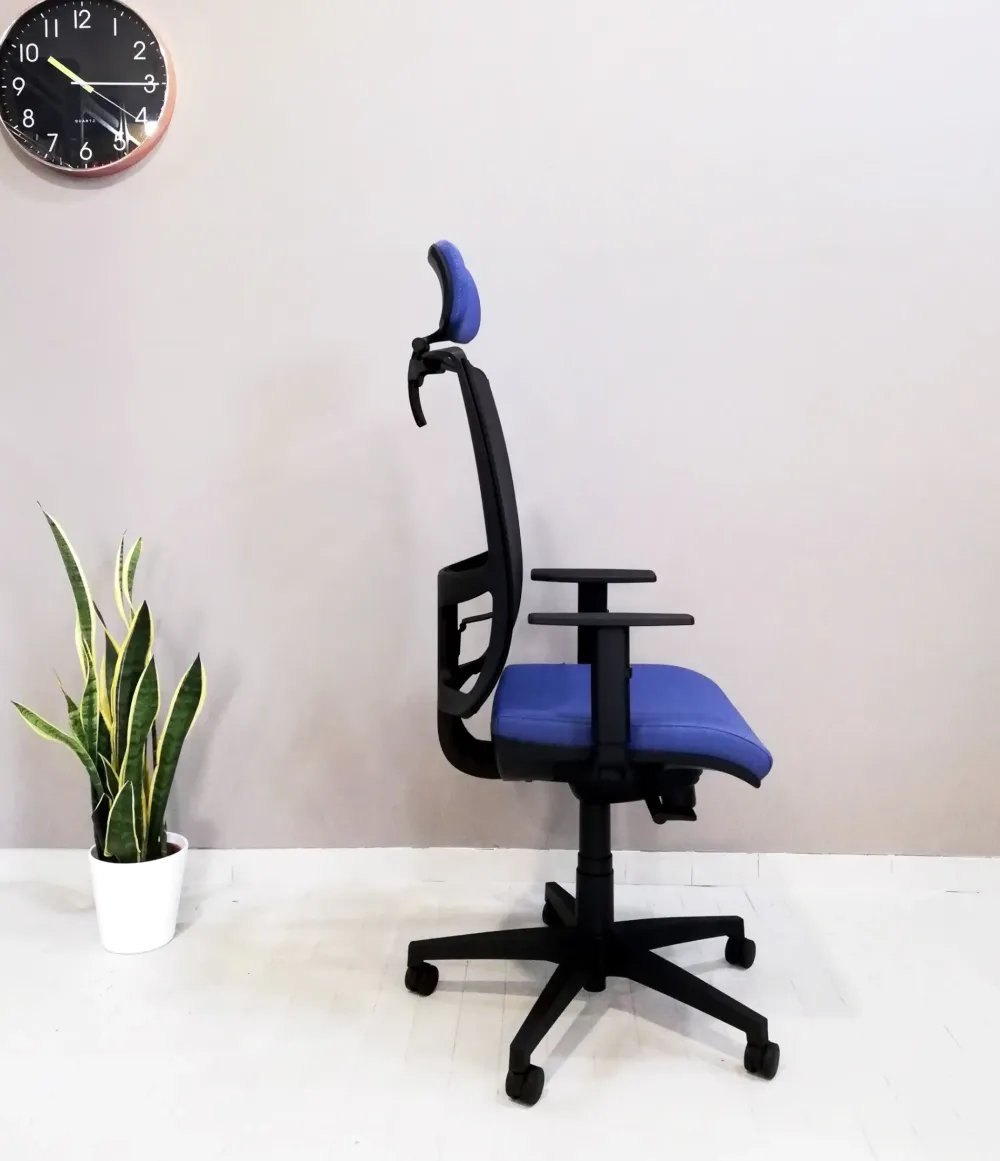 Clearance Sedia operativa in ecopelle Ciak rete con poggiatesta con forte sconto Arredo Ufficio