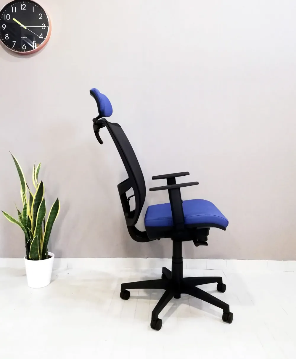 Clearance Sedia operativa in ecopelle Ciak rete con poggiatesta con forte sconto Arredo Ufficio