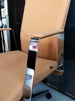 Sedia operativa in ecopelle Athena direzionale + 2 sedie slitta con forte sconto^Las Mobili Outlet