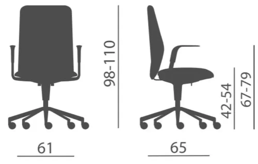 Kastel Sedia operativa in in plastica Kappa a marchio a prezzi outlet- Arredo Ufficio