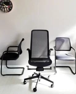 Las Mobili Sedia operativa modello Direzionale trama + 2 sedie slitta in OFFERTA OUTLET- Arredo Ufficio