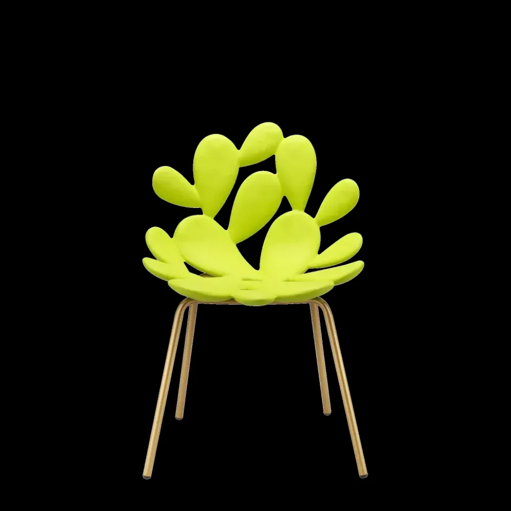 Qeeboo Sedia per l'esterno sedia filicudi ottone e giallo – set 2 pezzi a marchio in offerta- Sedie Da Giardino