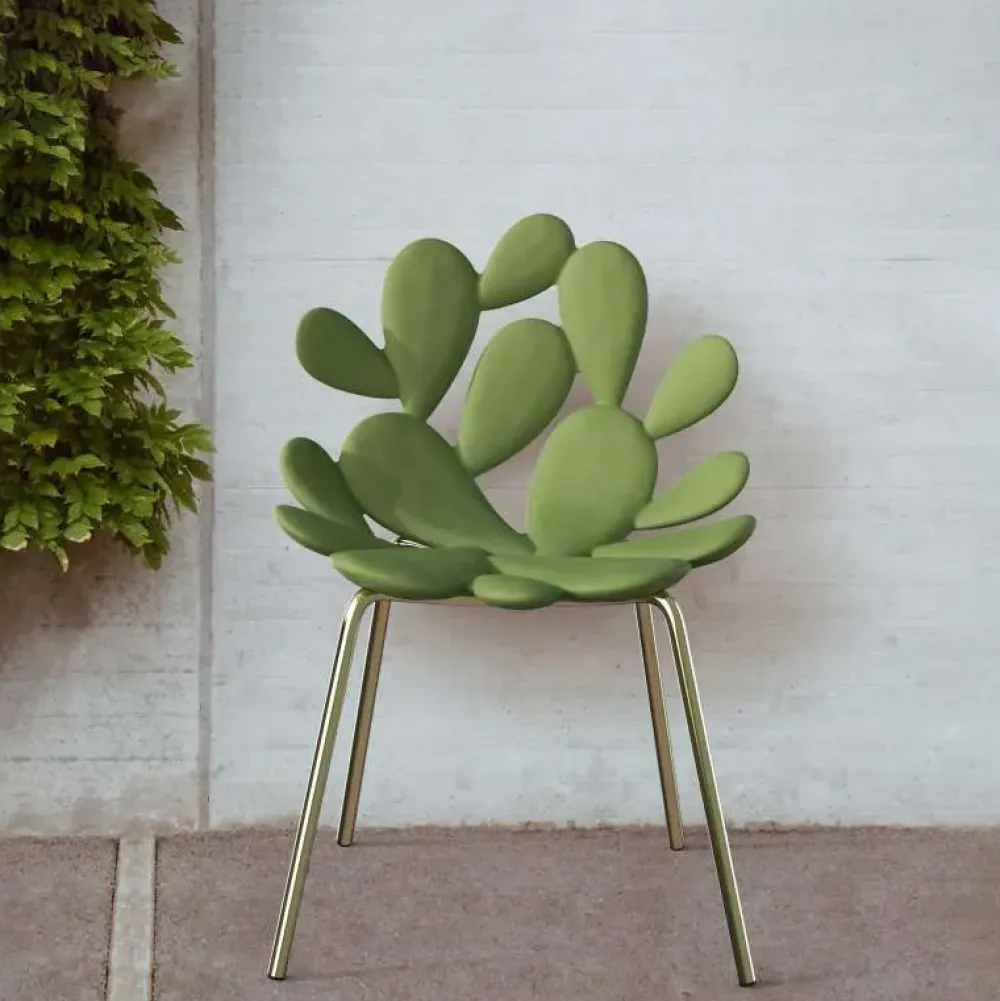 Qeeboo Sedia per l'esterno sedia filicudi ottone e giallo – set 2 pezzi a marchio in offerta- Sedie Da Giardino