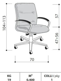 Sedia per ufficio Formen di SCONTATA 30%^Las Mobili Clearance