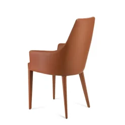 Sale Sedia poltroncina Italia pelle luxury a prezzo Outlet Sedie