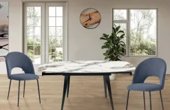 Collezione esclusiva Sedia Sedia imbottita da soggiorno realizzata in tessuto scontata del 32%- Sedie