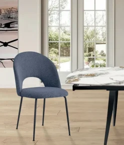 Collezione esclusiva Sedia Sedia imbottita da soggiorno realizzata in tessuto scontata del 32%- Sedie