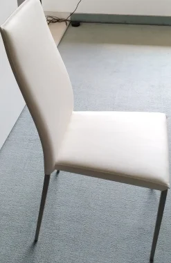 Online Sedia Sedia tai in ecopelle avorio casa con un ribasso vantaggioso Sedie