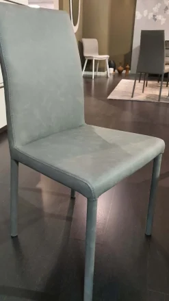 Ozzio Sedia senza braccioli Caramel nabuk grigio di a prezzo scontato- Sedie