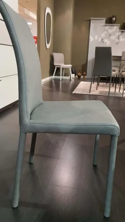 Ozzio Sedia senza braccioli Caramel nabuk grigio di a prezzo scontato- Sedie