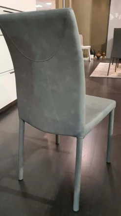 Ozzio Sedia senza braccioli Caramel nabuk grigio di a prezzo scontato- Sedie