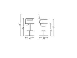 Sedia senza braccioli Drop a prezzo scontato^Altacom Online