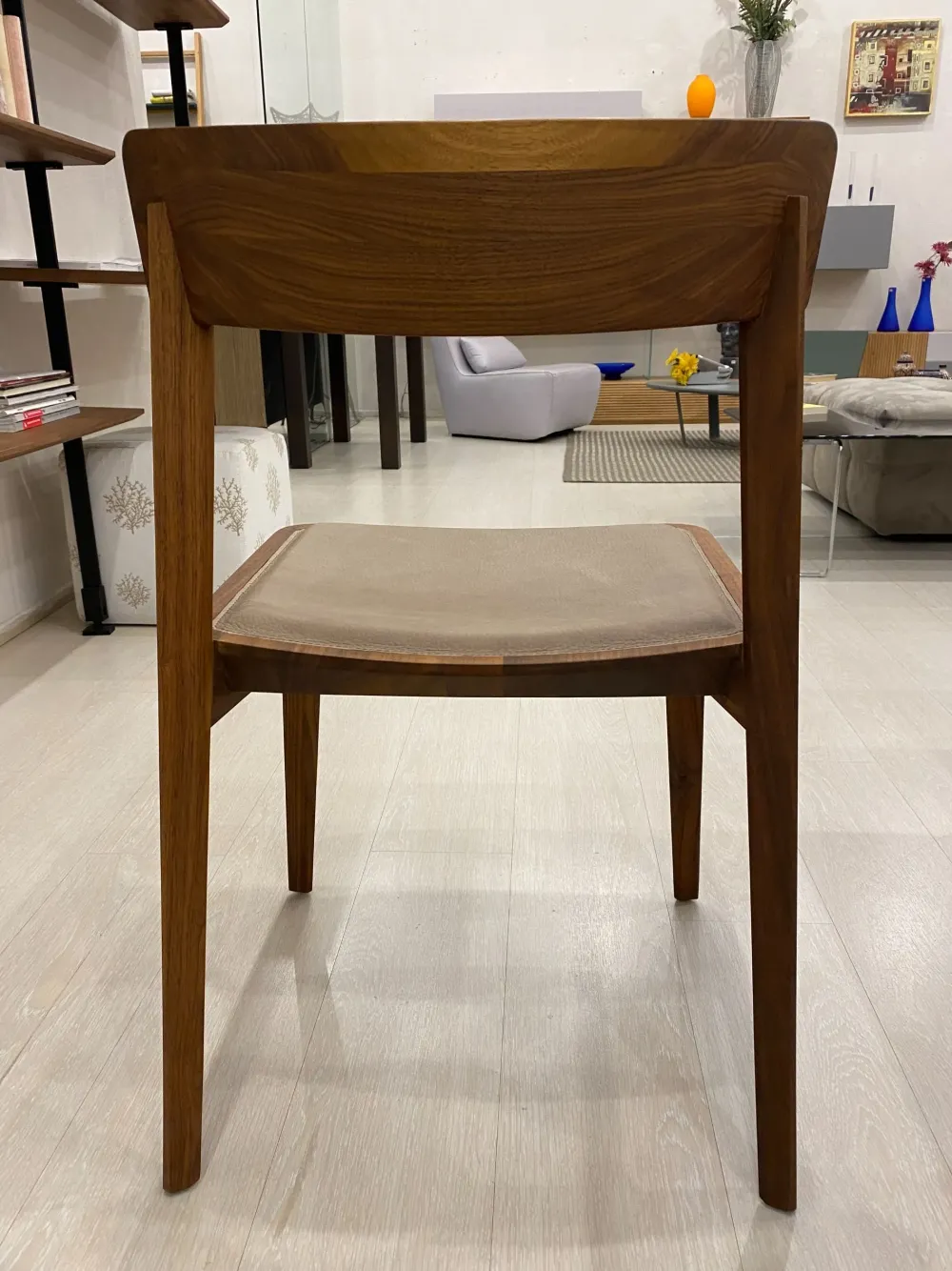 Sedia senza braccioli Mia leather a prezzo scontato^Riva 1920 Discount