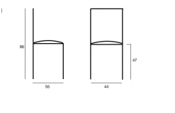 Sedia senza braccioli Naos di in Offerta Outlet Sedie