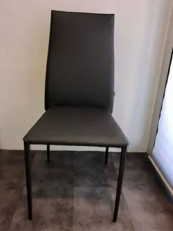 Discount Sedia Tai - eco pelle antracite   a prezzo scontato Sedie