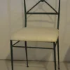 Collezione esclusiva Sedie classiche in ferro finitura verde e cuscini in tessuto scontate del -80%- Sedie