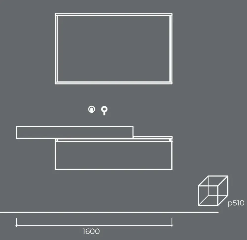 Cerasa Segno 4 : mobile bagno sospeso A PREZZI OUTLET- Mobili Bagno Sospeso