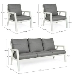 Bizzotto Set completo da giardino Salotto truman a prezzo Outlet- Set Da Giardino