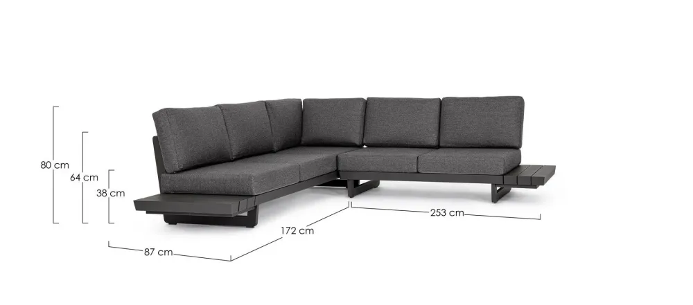 Set da giardino Salotto angolare infinity a marchio a prezzo scontato^Bizzotto Best