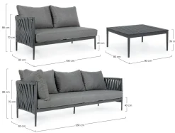 Bizzotto Set per l'esterno Rafael a marchio a prezzo ribassato- Set Da Giardino