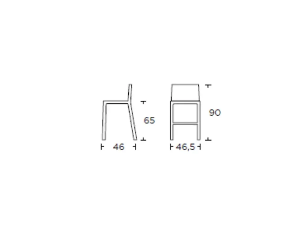 Clearance Sgabello con base centrale Milo con forte sconto Sgabelli