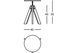 Discount Sgabello con base centrale Giotto a prezzi convenienti Sgabelli