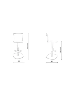 New Sgabello con base centrale Emy a prezzi outlet Sgabelli