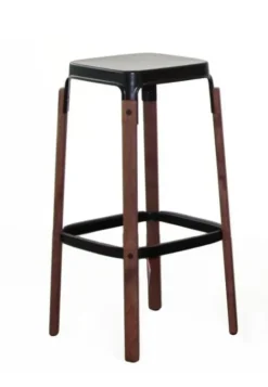 Magis Sgabello da soggiorno Sgabello steelwood h.78 a prezzo Outlet- Sgabelli