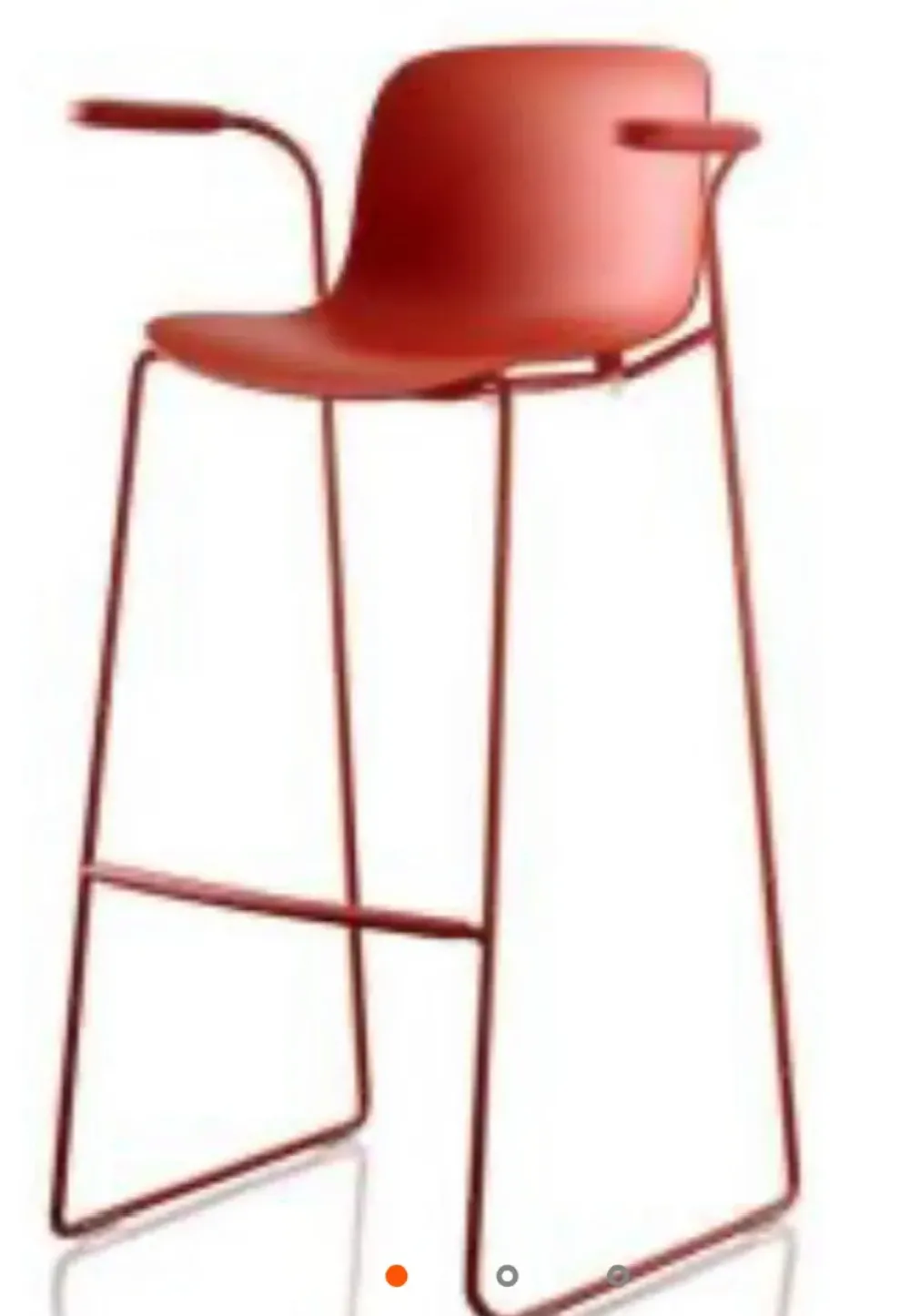 Sale Sgabello da soggiorno Sgabello troy polipropylene rosso in Offerta Outlet Sgabelli
