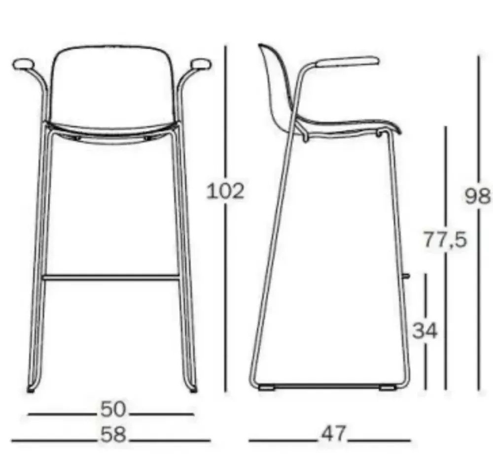 Sale Sgabello da soggiorno Sgabello troy polipropylene rosso in Offerta Outlet Sgabelli